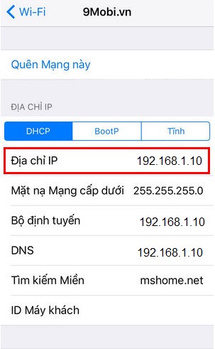 địa chỉ dải ip