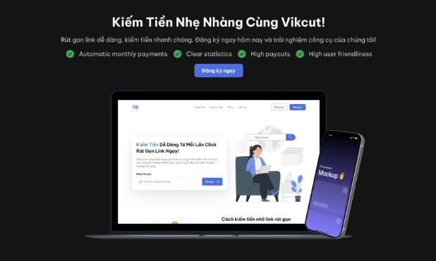 Vikcut là nền tảng rút gọn link kiếm tiền uy tín với mức rate cao